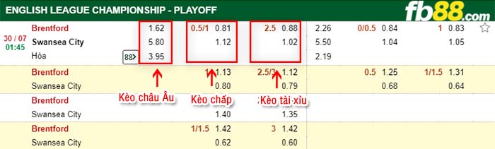 fb88-tỷ lệ kèo chấp Brentford vs Swansea