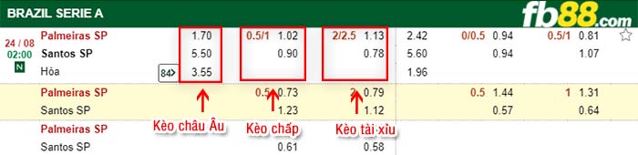 fb88-tỷ lệ kèo chấp Palmeiras vs Santos