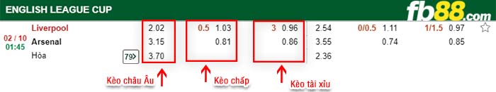 fb88-tỷ lệ kèo chấp Liverpool vs Arsenal