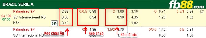 fb88-tỷ lệ kèo chấp Palmeiras vs Internacional RS