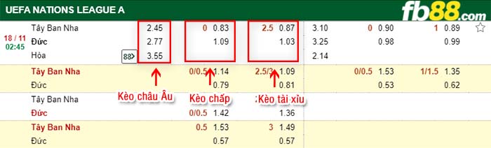 fb88-tỷ lệ kèo chấp Tay Ban Nha vs Duc