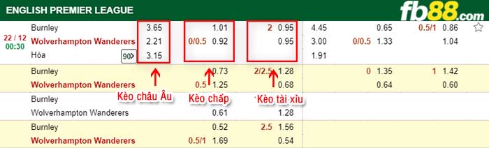 fb88-tỷ lệ kèo chấp Burnley vs Wolves