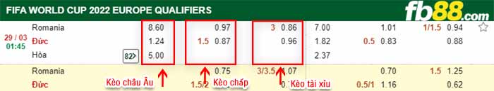 fb88-tỷ lệ kèo chấp Romania vs Duc