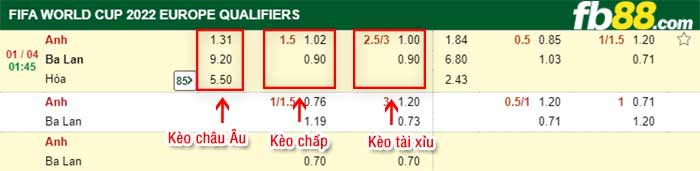 fb88-tỷ lệ kèo chấp Anh vs Ba Lan