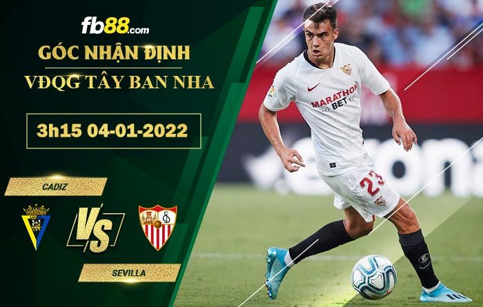 Fb88 soi kèo trận đấu Cadiz vs Sevilla