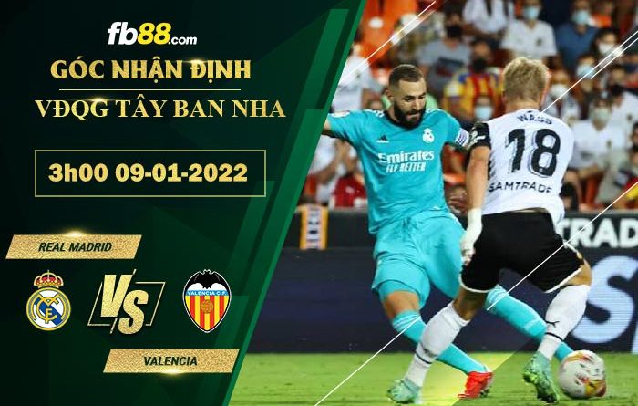 Fb88 soi kèo trận đấu Real Madrid vs Valencia