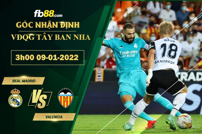 Fb88 soi kèo trận đấu Real Madrid vs Valencia