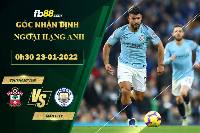 Fb88 soi kèo trận đấu Southampton vs Man City