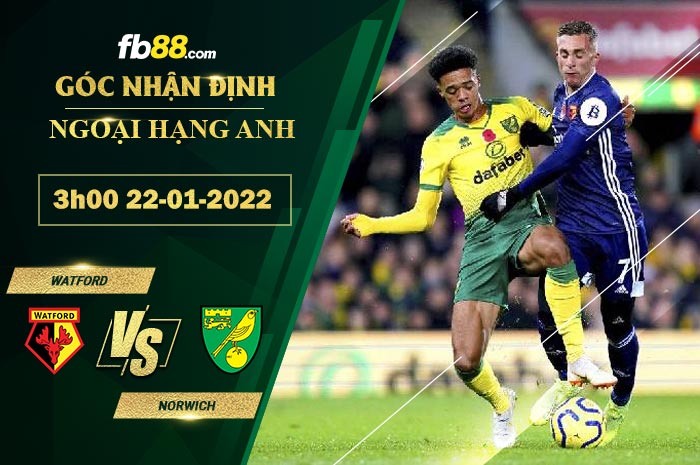 Fb88 soi kèo trận đấu Watford vs Norwich