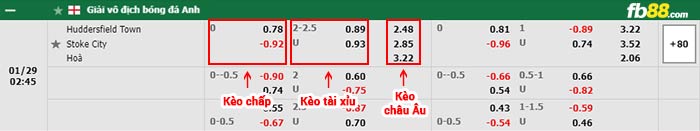 fb88 tỷ lệ kèo chấp Huddersfield vs Stoke City