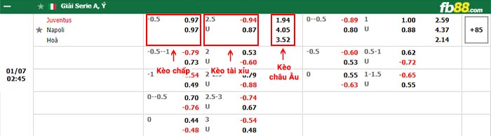 fb88 tỷ lệ kèo chấp Juventus vs Napoli