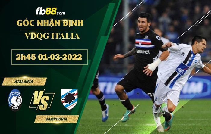 Fb88 soi kèo trận đấu Atalanta vs Sampdoria