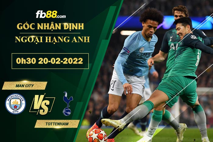 Fb88 soi kèo trận đấu Man City vs Tottenham