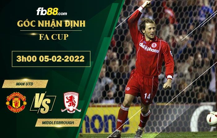 Fb88 soi kèo trận đấu Man Utd vs Middlesbrough