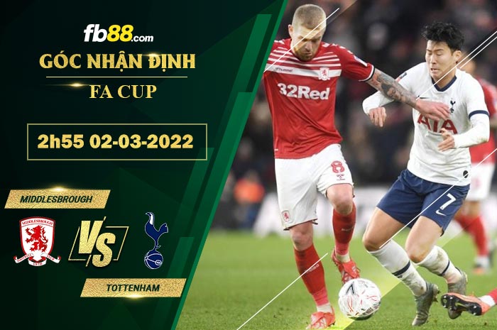 Fb88 soi kèo trận đấu Middlesbrough vs Tottenham