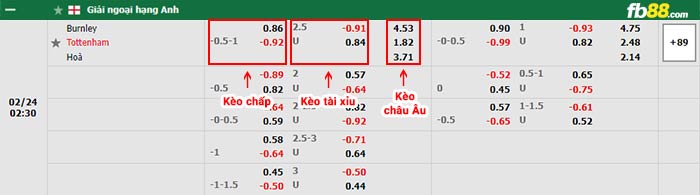 fb88 tỷ lệ kèo chấp Burnley vs Tottenham