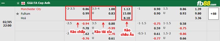 fb88 tỷ lệ kèo chấp Man City vs Fulham