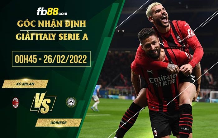 fb88 tỷ lệ kèo nhà cái AC Milan vs Udinese