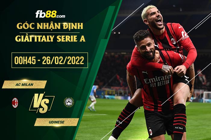 fb88 tỷ lệ kèo nhà cái AC Milan vs Udinese