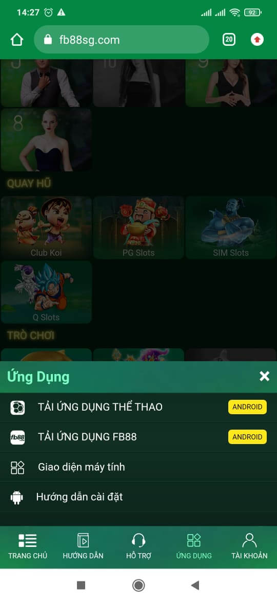 tải ứng dụng fb88 không bị chặn