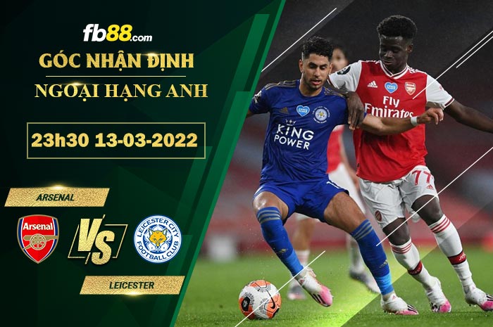 Fb88 soi kèo trận đấu Arsenal vs Leicester