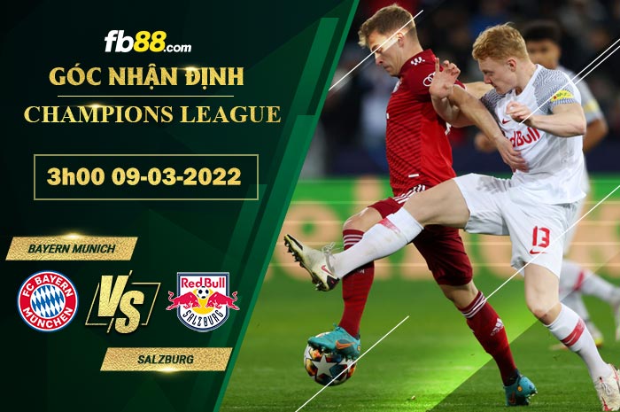 Fb88 soi kèo trận đấu Bayern Munich vs Salzburg