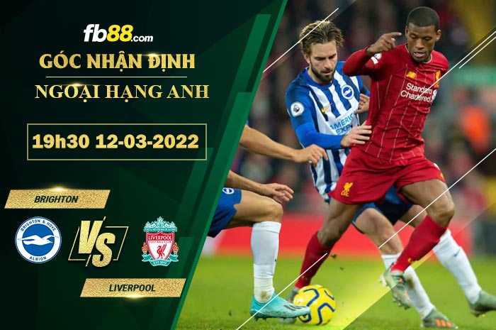 Fb88 soi kèo trận đấu Brighton vs Liverpool