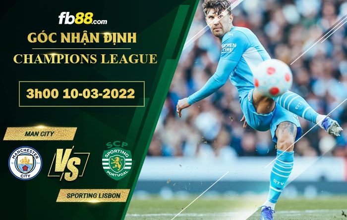 Fb88 soi kèo trận đấu Man City vs Sporting Lisbon