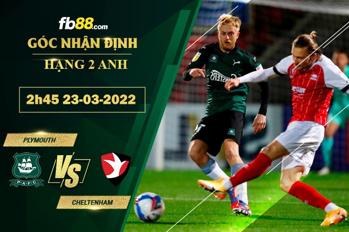 Fb88 soi kèo trận đấu Plymouth vs Cheltenham