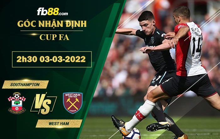 Fb88 soi kèo trận đấu Southampton vs West Ham