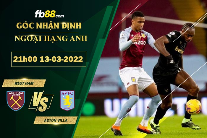 Fb88 soi kèo trận đấu West Ham vs Aston Villa