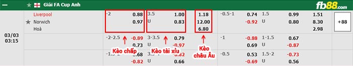 fb88 tỷ lệ kèo chấp Liverpool vs Norwich