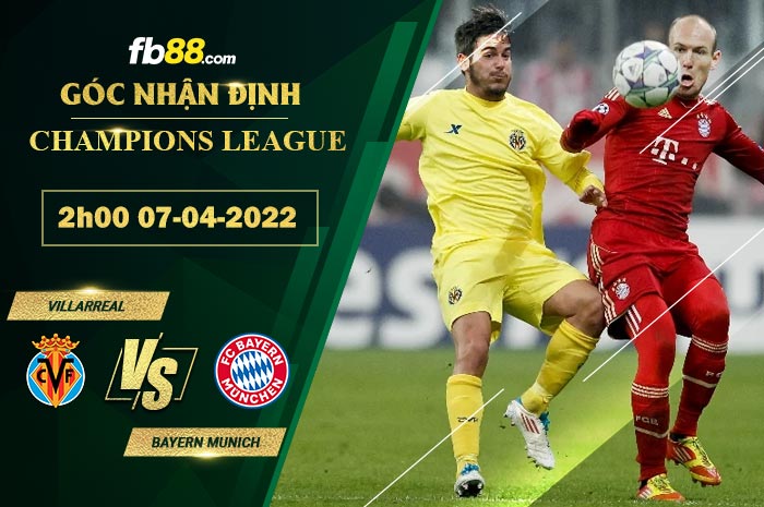 Fb88 soi kèo trận đấu Villarreal vs Bayern Munich