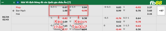 Fb88 bảng kèo trận đấu Pháp vs Đan Mạch