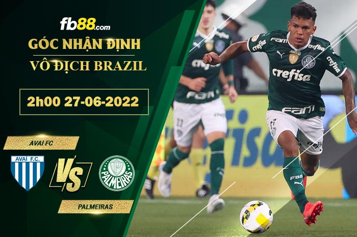 Fb88 soi kèo trận đấu Avai FC vs Palmeiras