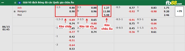 fb88 tỷ lệ kèo chấp Anh vs Hungary