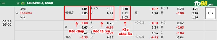 fb88 tỷ lệ kèo chấp Avai FC vs Fortaleza