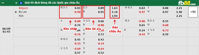 fb88 tỷ lệ kèo chấp Bỉ vs Ba Lan