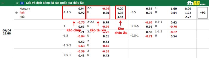 fb88 tỷ lệ kèo chấp Hungary vs Anh