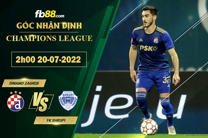 Fb88 soi kèo trận đấu Dinamo Zagreb vs FK Shkupi