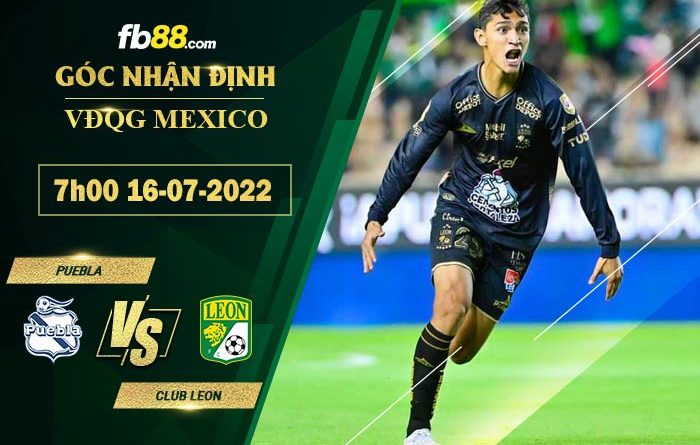 Fb88 soi kèo trận đấu Puebla vs Club Leon