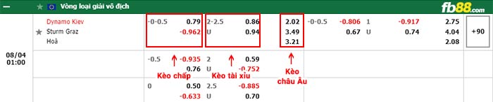 fb88 tỷ lệ kèo chấp Dynamo Kyiv vs Sturm Graz