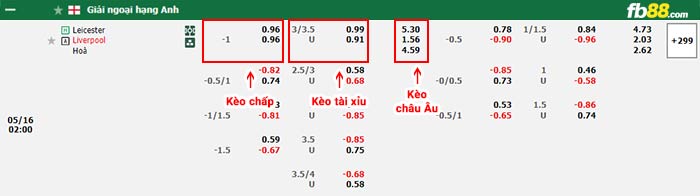 fb88 tỷ lệ kèo chấp Leicester vs Liverpool